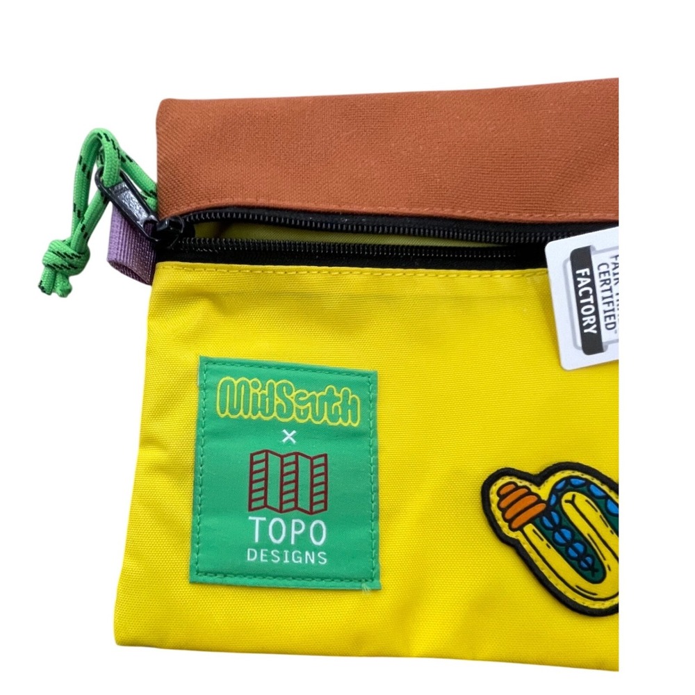 Topo Designs x MidSouth Accessory Pouch Yellow Clay Brown Snake Patch NWT I07 - Picture 2 of 3
